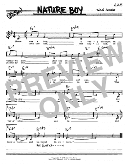 page one of Nature Boy (Real Book – Melody, Lyrics & Chords)