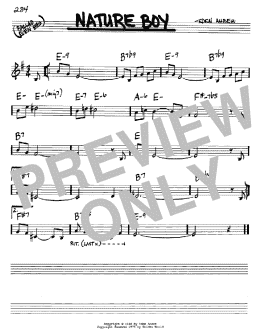 page one of Nature Boy (Real Book – Melody & Chords – C Instruments)
