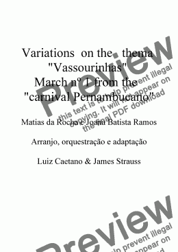 page one of Variation on Vassourinhas
