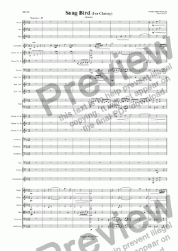page one of Song Bird (For Chrissy) - Orchestra