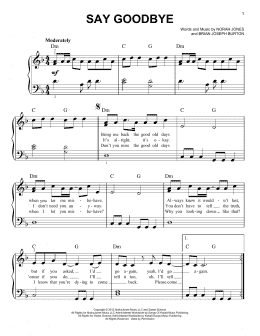 page one of Say Goodbye (Easy Piano)