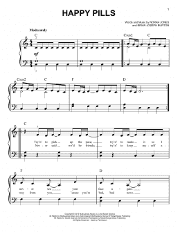 page one of Happy Pills (Easy Piano)