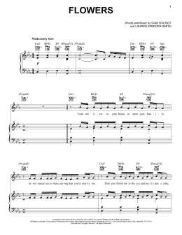 page one of Flowers (Piano, Vocal & Guitar Chords (Right-Hand Melody))