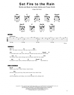 page one of Set Fire To The Rain (Really Easy Guitar)