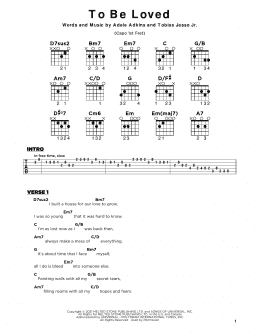 page one of To Be Loved (Really Easy Guitar)