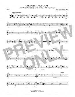 page one of Across The Stars (from Star Wars: Attack Of The Clones) (Oboe Solo)