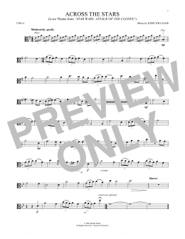 page one of Across The Stars (from Star Wars: Attack Of The Clones) (Viola Solo)