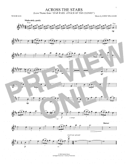 page one of Across The Stars (from Star Wars: Attack Of The Clones) (Tenor Sax Solo)