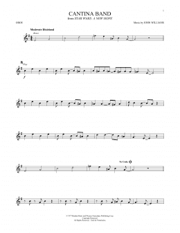 page one of Cantina Band (from Star Wars: A New Hope) (Oboe Solo)