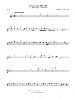 page one of Cantina Band (from Star Wars: A New Hope) (Flute Solo)