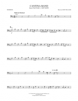 page one of Cantina Band (from Star Wars: A New Hope) (Trombone Solo)