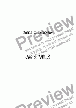 page one of KARIS VALS
