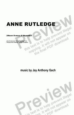 page one of Anne Rutledge ("Bloom forever, O Republic")