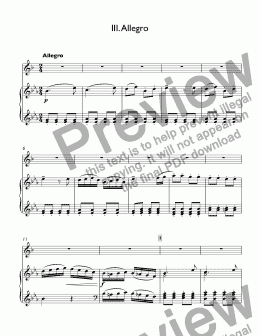 page one of Joseph Haydn - Concerto for trumpet  - Allegro vivace (3nd movement) for trumpet Bb & piano 