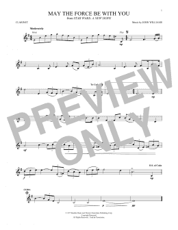 page one of May The Force Be With You (from Star Wars: A New Hope) (Clarinet Solo)