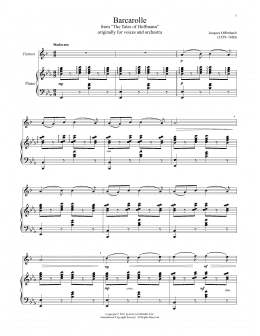 page one of Barcarolle (Clarinet and Piano)