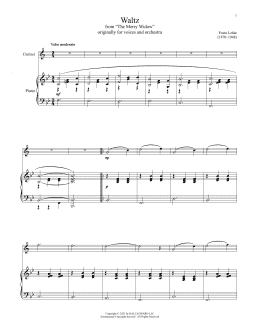 page one of The Merry Widow Waltz (Clarinet and Piano)
