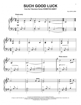 page one of Such Good Luck (from Downton Abbey) (Easy Piano)