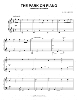page one of The Park On Piano (from Finding Neverland) (Easy Piano)