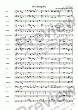page one of Brabançonne (for wind band)