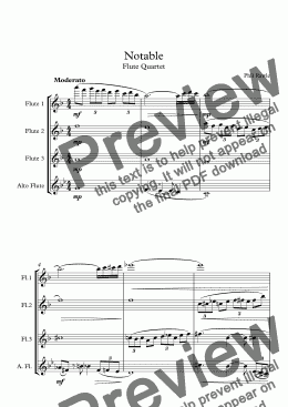 page one of Notable - Flute Quartet