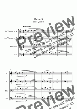page one of Default - Brass Quartet