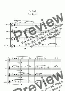 page one of Default - Flute Quartet
