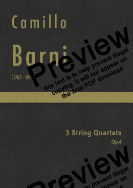 page one of Barni - 3 String Quartets