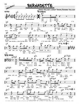 page one of Bernadette (Real Book – Melody & Chords)