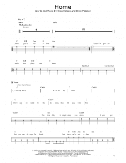 page one of Home (Easy Bass Tab)