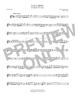 page one of Lullabye (Goodnight, My Angel) (Tenor Sax Solo)