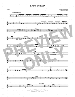 page one of The Lady In Red (French Horn Solo)