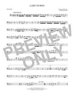 page one of The Lady In Red (Trombone Solo)