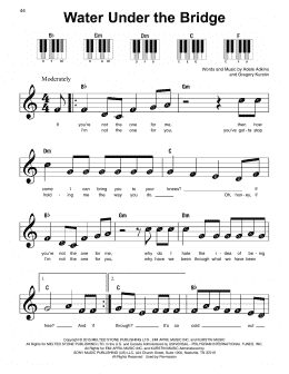 page one of Water Under The Bridge (Super Easy Piano)
