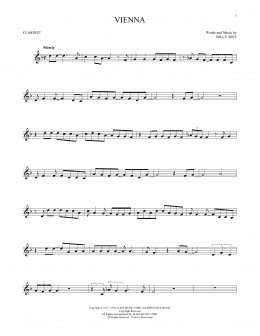 page one of Vienna (Clarinet Solo)