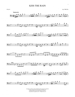 page one of Kiss The Rain (Cello Solo)