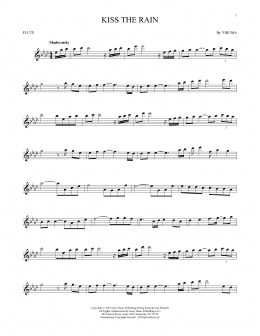 page one of Kiss The Rain (Flute Solo)
