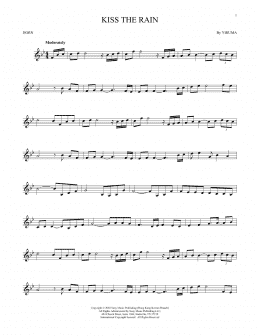 page one of Kiss The Rain (French Horn Solo)