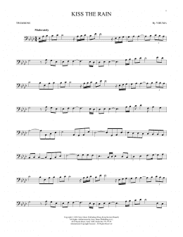 page one of Kiss The Rain (Trombone Solo)