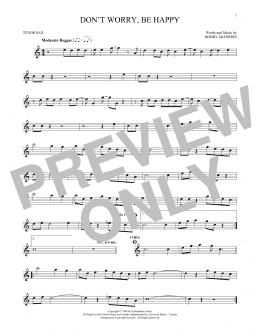 page one of Don't Worry, Be Happy (Tenor Sax Solo)