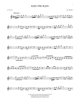 page one of Kiss The Rain (Alto Sax Solo)