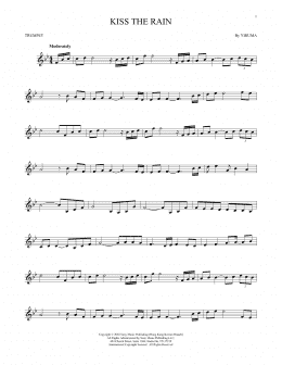 page one of Kiss The Rain (Trumpet Solo)