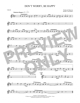 page one of Don't Worry, Be Happy (Violin Solo)