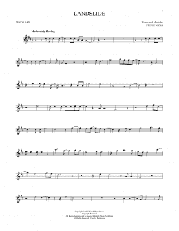 page one of Landslide (Tenor Sax Solo)