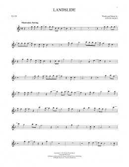 page one of Landslide (Flute Solo)