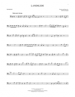 page one of Landslide (Trombone Solo)