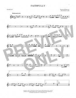 page one of Faithfully (Tenor Sax Solo)