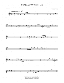 page one of Come Away With Me (Alto Sax Solo)