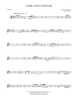 page one of Come Away With Me (Trumpet Solo)