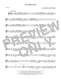 page one of Afterglow (Clarinet Solo)